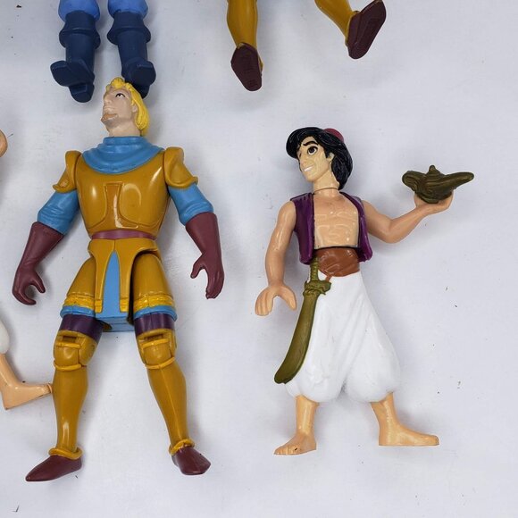 Vintage Disney Action Figure Lot Aladdin Jafar John Smith Phoebus 6-Piece Set - Picture 6 of 12